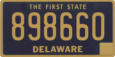 DE license plate 898660