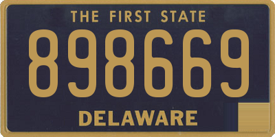 DE license plate 898669