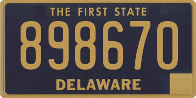 DE license plate 898670
