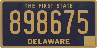 DE license plate 898675