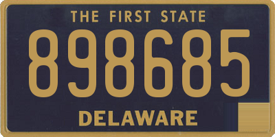 DE license plate 898685