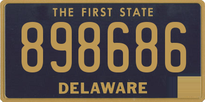 DE license plate 898686