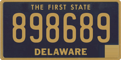DE license plate 898689