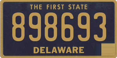DE license plate 898693