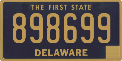 DE license plate 898699