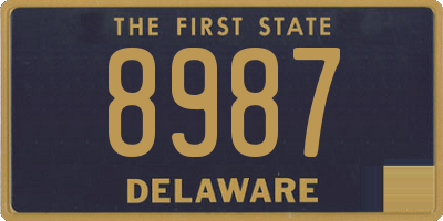 DE license plate 8987