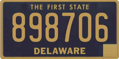 DE license plate 898706