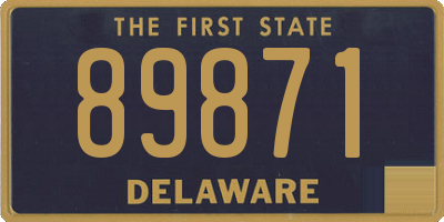 DE license plate 89871