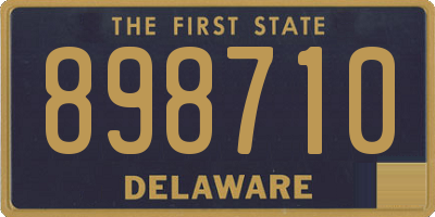 DE license plate 898710