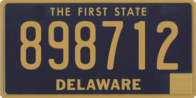 DE license plate 898712