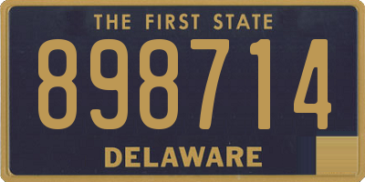 DE license plate 898714