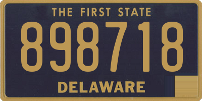 DE license plate 898718