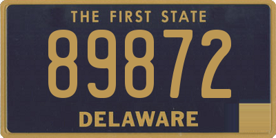 DE license plate 89872