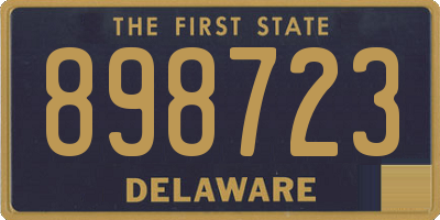 DE license plate 898723