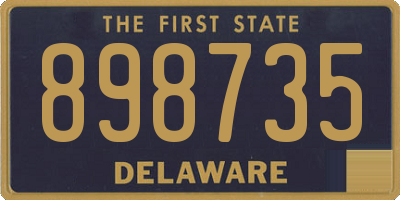 DE license plate 898735
