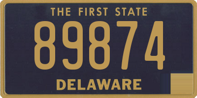 DE license plate 89874