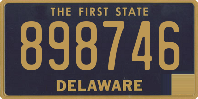 DE license plate 898746