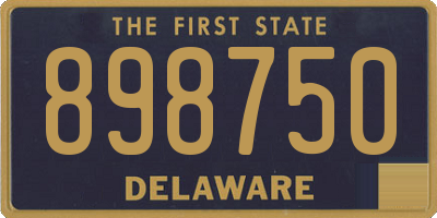 DE license plate 898750
