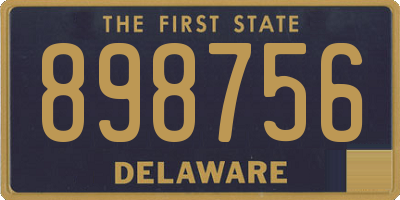 DE license plate 898756