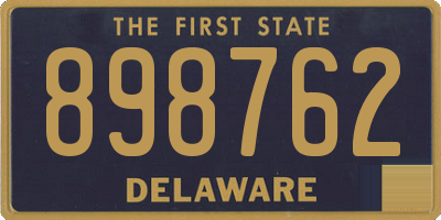 DE license plate 898762