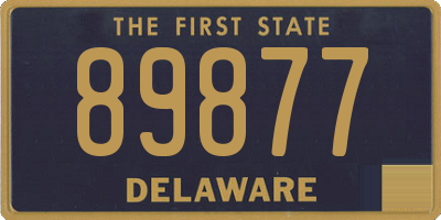 DE license plate 89877