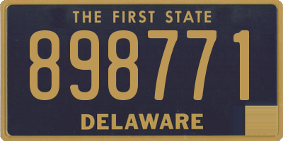 DE license plate 898771