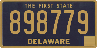 DE license plate 898779