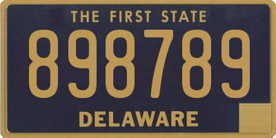 DE license plate 898789