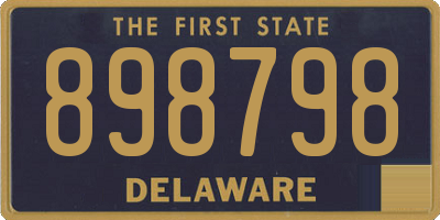 DE license plate 898798