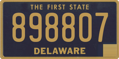DE license plate 898807