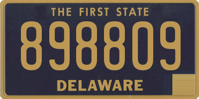 DE license plate 898809