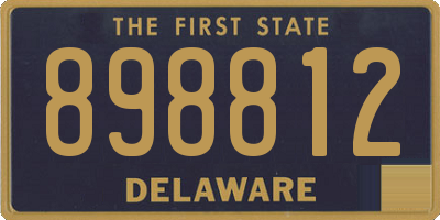DE license plate 898812