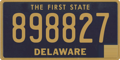 DE license plate 898827
