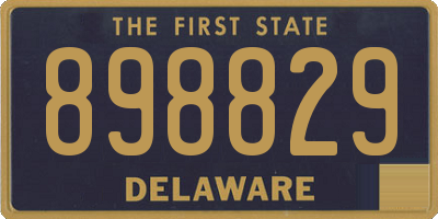 DE license plate 898829