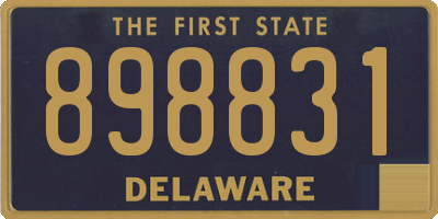 DE license plate 898831