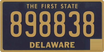 DE license plate 898838