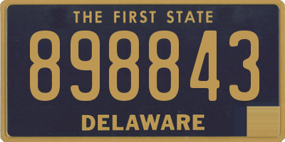 DE license plate 898843
