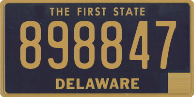 DE license plate 898847