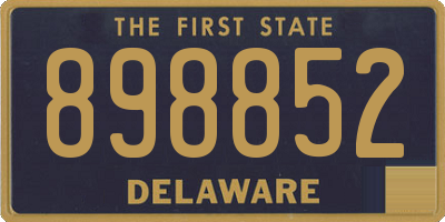 DE license plate 898852