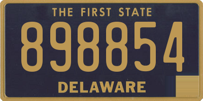 DE license plate 898854