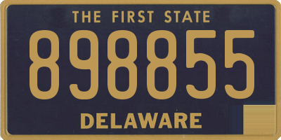 DE license plate 898855