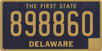 DE license plate 898860
