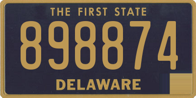 DE license plate 898874
