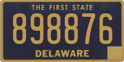 DE license plate 898876