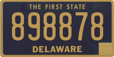 DE license plate 898878