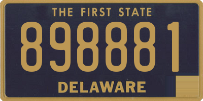 DE license plate 898881