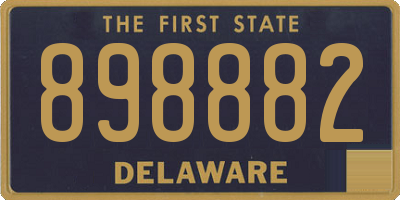DE license plate 898882
