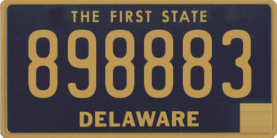DE license plate 898883