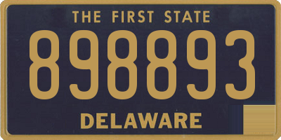 DE license plate 898893