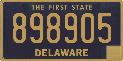 DE license plate 898905
